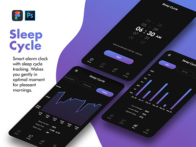 Sleep Cycle app design cycle sleep sleep cycle sleep cycle app sleep cycle design uidesign uikit uiux