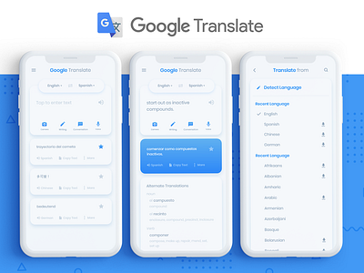 Google Translate Redesign google google translate redesign translate ui ui design ui kit uidesign uiux ux