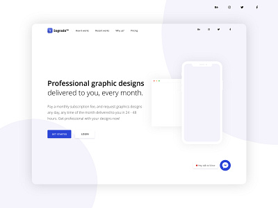 Sogrado partial homepage adobe xd design graphics social media design