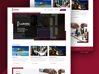 Management firm website adobe xd chigisoft design ludothe web design website