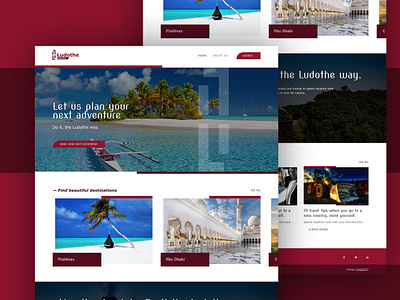 Ludothe Travel Website adobe xd chigisoft design logo travel webdesign website