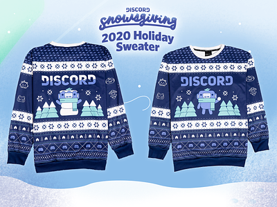 Discord 2020 Holiday Sweater design discord fundraiser holiday sweater merch