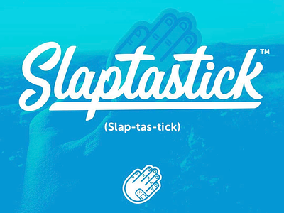 Slaptastick is Back Baby! blue brand branding design e commerce gradient illustration launching lettering logo slap stickers slaptastick stickermule stickers subscription type typography vector web website