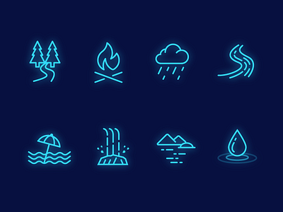 Nature Sound Icons for Sleepic by Alex Cheung on Dribbble