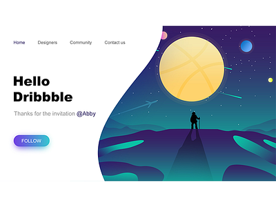 Hello Dribbble ~ debut illustration