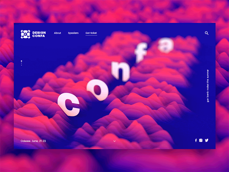 Design Confa concept 3d animation branding cinema4d concept design gif logo motion web
