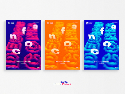 Design Confa Posters 3d branding cinema4d concept design