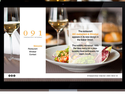 WEB DESIGN | Intern school project 2014| 091 Restaurant