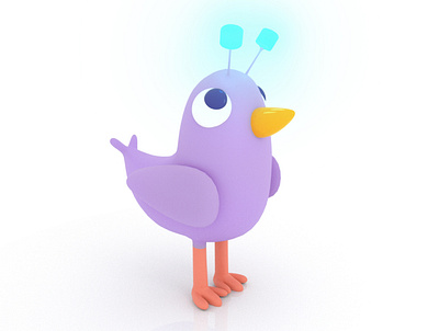 Little Birdy 3d arnoldrender bird bird illustration c4d charachter design cinema4d color