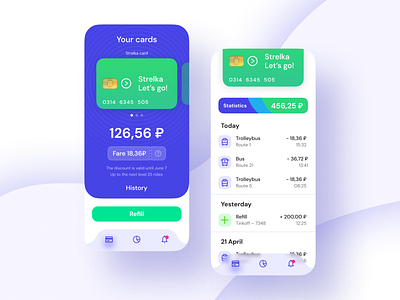 Strelka app redesign app bank blue branding design designapp history money purple redesign ui ux vector