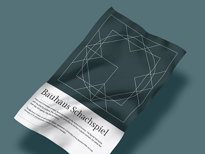 Poster design – Bauhaus-Schachspiel bauhaus chess design graphic design green illustration olive poster