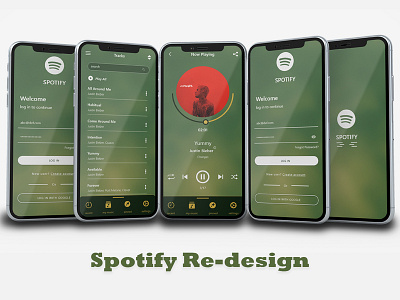 Spotify Re-design music app spotify