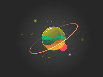 glass planet vector