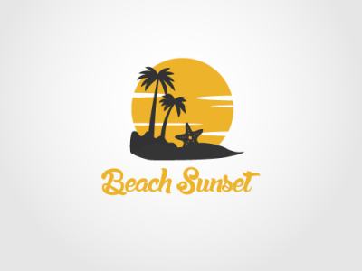 Beach Sunset beach beach sunset branding icon logo sunset