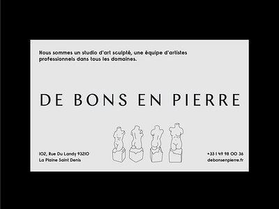 De Bons En Pierre art branding card design draw illustration logo shape typography