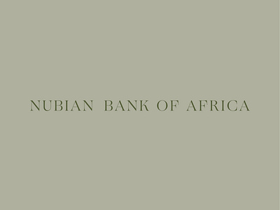 Nubian Bank of Africa branding design label logo typography vector