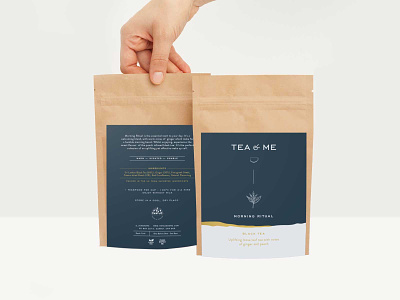 Tea&Me color design illustration logo london minimal packaging pouch design tea typography