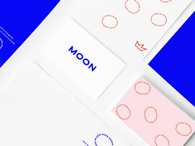 Moon Studio branding card color logo stamp typography