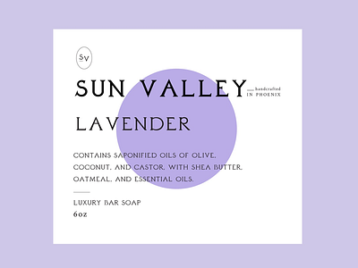 Sun Valley color label minimal packaging soap