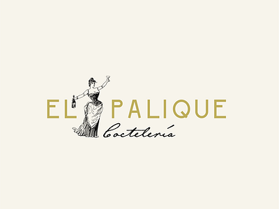 El Palique Cocteleria bar design illustration vintage