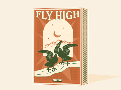 Fly High Lovers!! bird branding draw i̇llustration