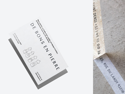 Cards for De Bons En Pierre businesscard carddesign typography