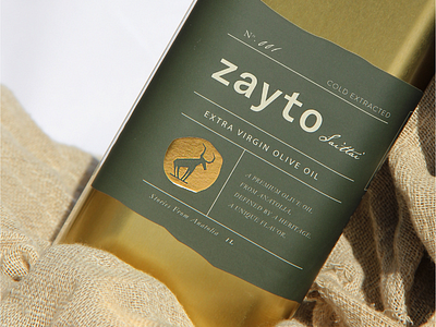 Zayto label packaging typography