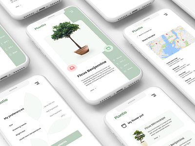 Plantio - Tinder for plant loving souls app design designslices iphone plants tinder ui