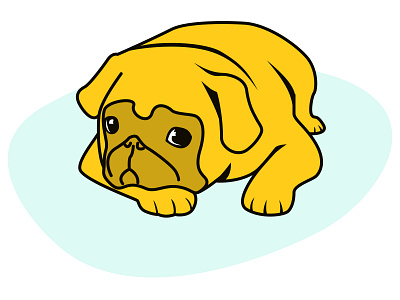 Rainy sunday mood design dog dog illustration illustration illustration digital puppy face ui