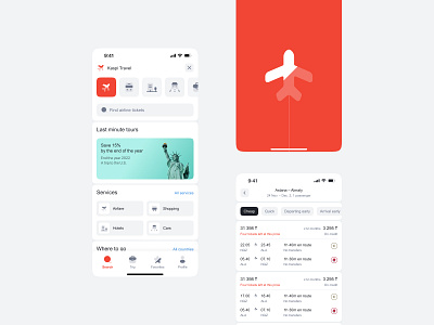 Kaspi Travel Mobile App app application design minimalism mobile app mobile application mobile design product design redesign travel ui ui design user experience user interface ux ux design