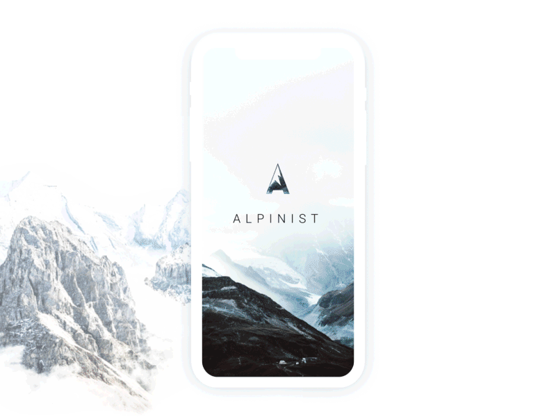 Alpinist • App Mobile animation app climb dribbble hello iphone mobile motion mountain ui ux