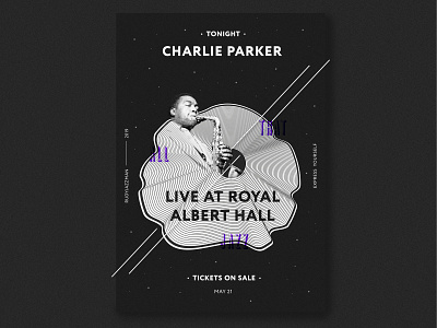 Jazz Concert Poster abstract illustration pink poster poster a day poster challenge typography violet