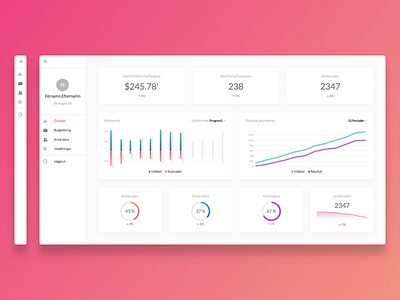 Startup Budget Dashboard Concept app business dashboard web