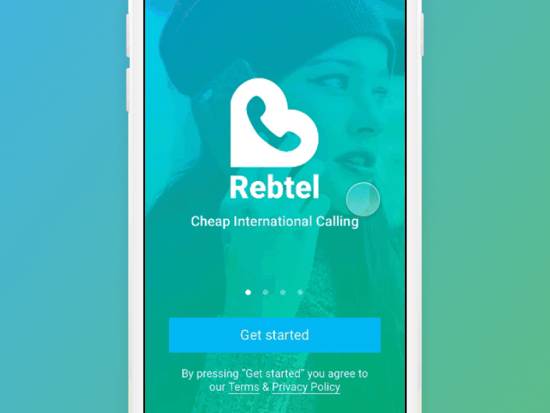 Rebtel Welcome Tour animation app gif illustrations ios login mobile onboarding sign up ui user interface