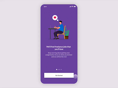 Match By Cool Company - Welcome Tour Animation animation app design freelancer freelancer app freelancing illustration ios micro interaction onboarding onboarding screen onboarding screens onboarding ui ui vector welcome welcome screen