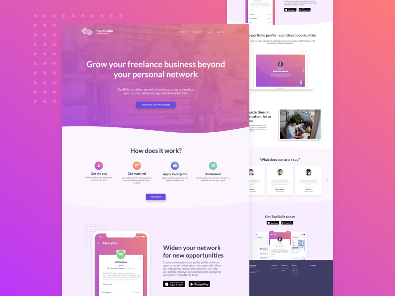 TopSkills - Landing Page by Richard Wålander on Dribbble