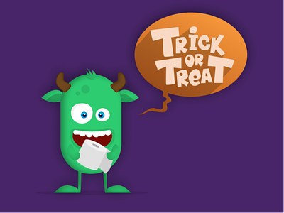 Trick or Treat Monster - Halloween Illustration halloween halloween design illustration monster trick or treat trick or treat trickortreat vector
