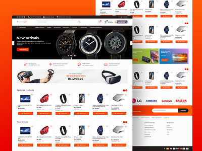 Ecommerce Landing Page UI Design branding clean design typography ui web website