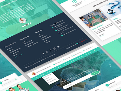 OM Hospital Hompage Design design flat typography ui web website