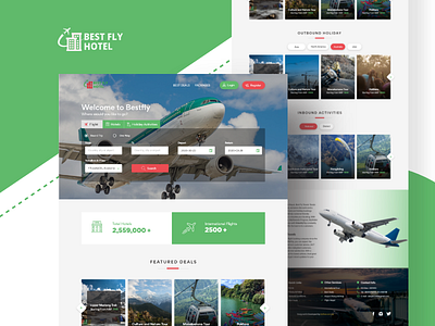 Bestflyhotel Homepage UI Design