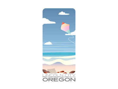 Project 101 - Lincoln City design graphic design illustration illustrator oregon vector