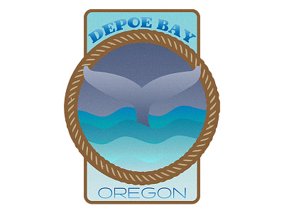 Depoe Bay, OR - Project 101 depoe bay oregon design graphic illustration ocean secret fortress tourism vector whale