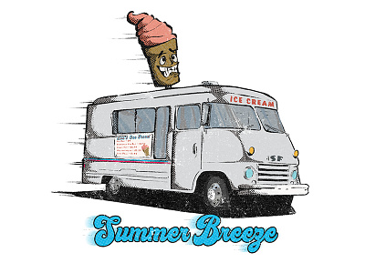 Summer Breeze ice cream ice cream truck illustration secret fortress sketch summer summer breeze truck vintage