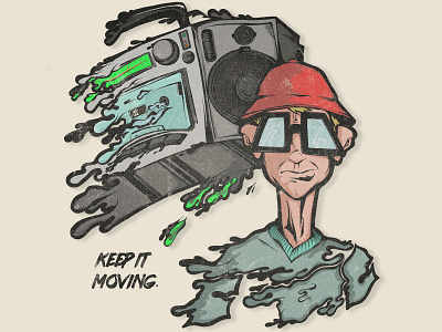 Keep It Moving 80s adobe design graphic design hip hop hiphop illustration illustrator rap secret fortress typography vector