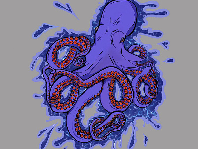 Purple Octo adobe apparel graphics design graphic design illustration illustrator ocean octopus sea sealife secret fortress sketch vector