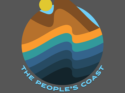 Oregon - The People's Coast adobe design graphic design illustration illustrator ocean oregon outdoors pacific wonderland peoples coast sea secret fortress vector