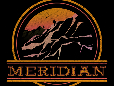 Meridian Co. branding design distressed graphic design illustrator logo logotype type typeface