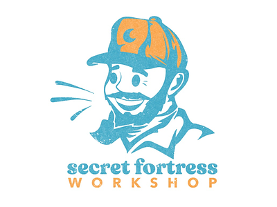 Secret Fortress Workshop - Helper Logo branding design illo illustration illustrator logo logo design logomark rebrand secret fortress type vintage