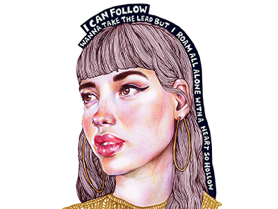 I Can Follow drawing girl illustration lyrics pencils portrait