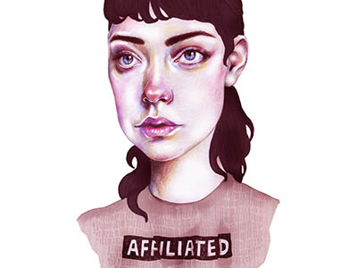 Affiliated drawing face girl illustration pencil portrait